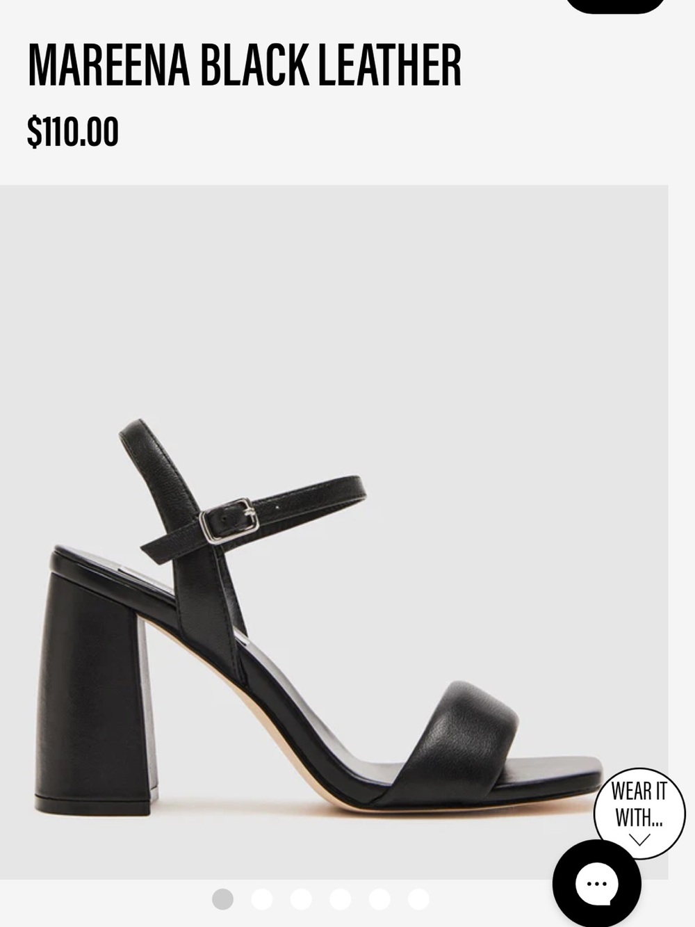 Steve Madden Black Mareena Block Heel Sandal